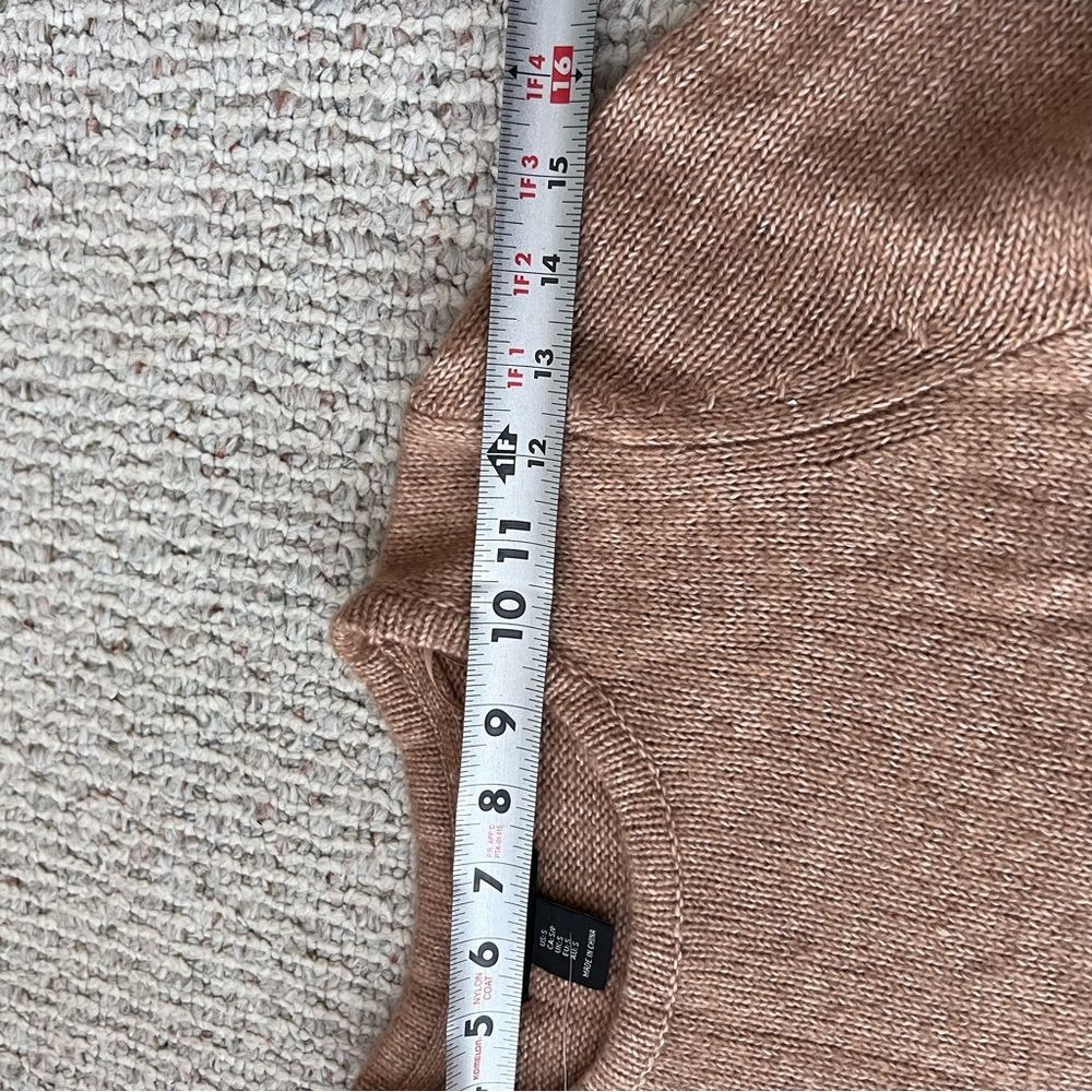 RACHEL ZOE Long Sleeve Tan Midi Dress Size Small - Picture 9 of 10